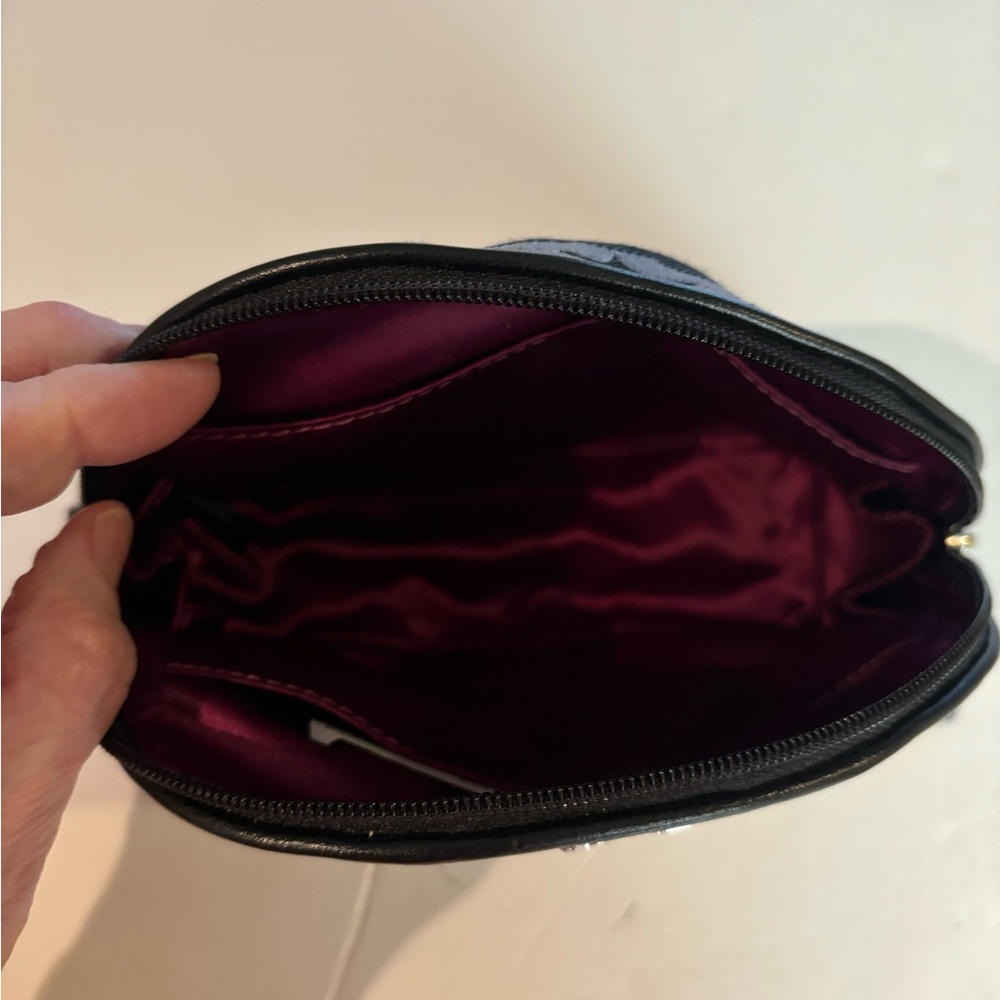 COACH Gunmetal Black/Black C Logo COSMETIC BAG NWOT - Picture 9 of 15
